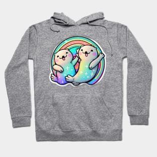 Kawaii Seals Happy Pride Colourful Hoodie